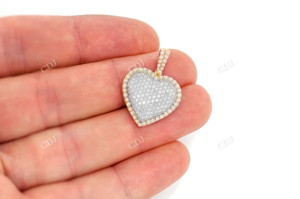 2.00CTW Bubbly Border Diamond Heart Pendant  customdiamjewel   