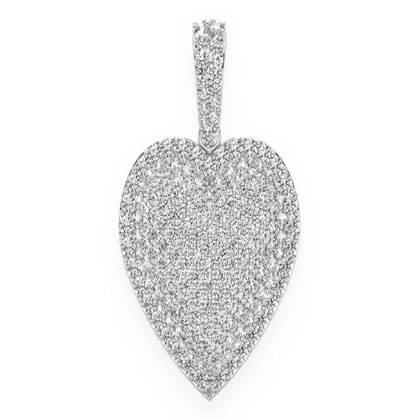 2.00CTW Bubbly Border Diamond Heart Pendant  customdiamjewel   