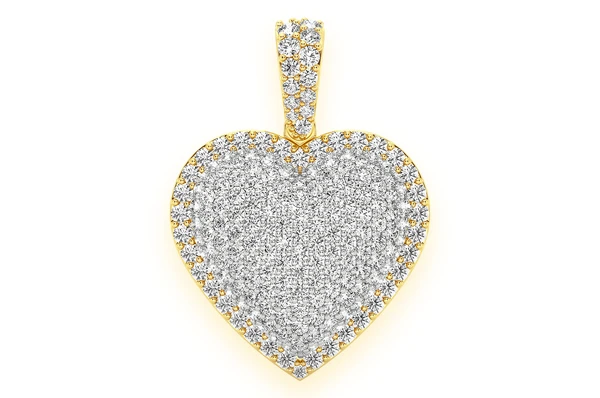 2.00CTW Bubbly Border Diamond Heart Pendant  customdiamjewel   