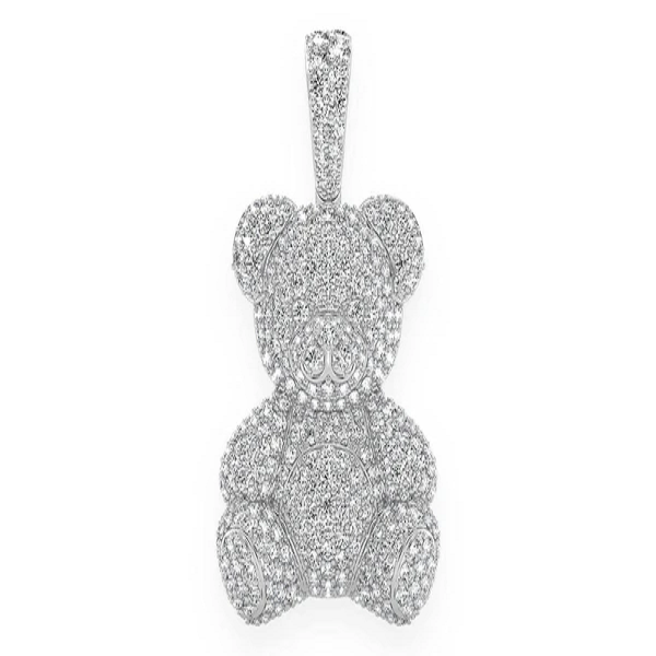 Hip Hop 2.65CTW Teddy Bear Pendant  customdiamjewel   