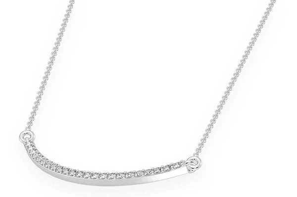 0.20CTW Curved Bar Necklace Pendant  customdiamjewel   