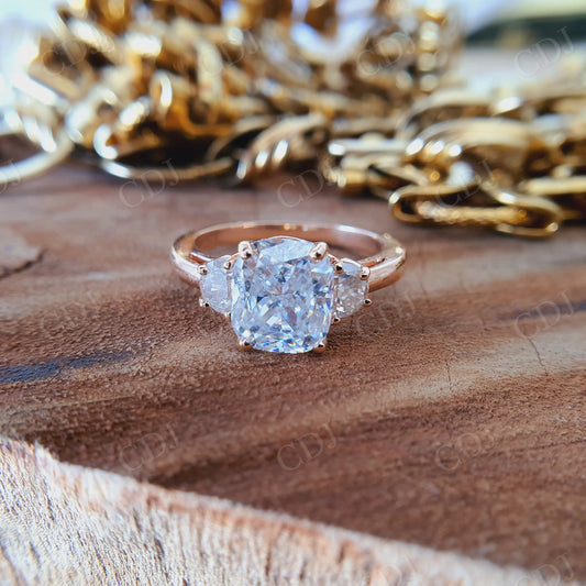 2.50CT Cushion Cut Moissanite Engagement Ring  customdiamjewel   