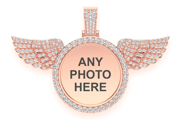 6.33CTW Wings Picture Memory Pendant  customdiamjewel   