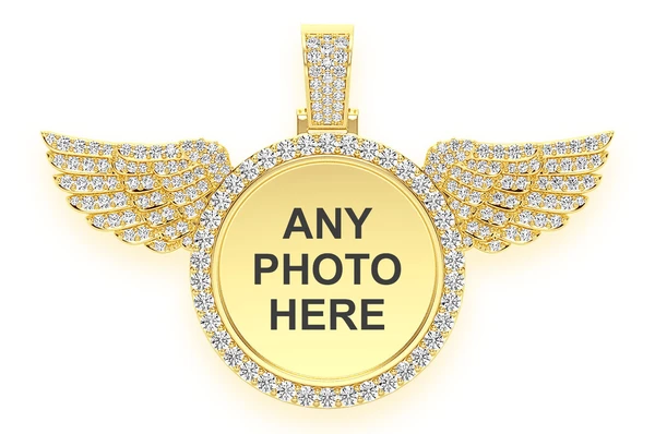 6.33CTW Wings Picture Memory Pendant  customdiamjewel   