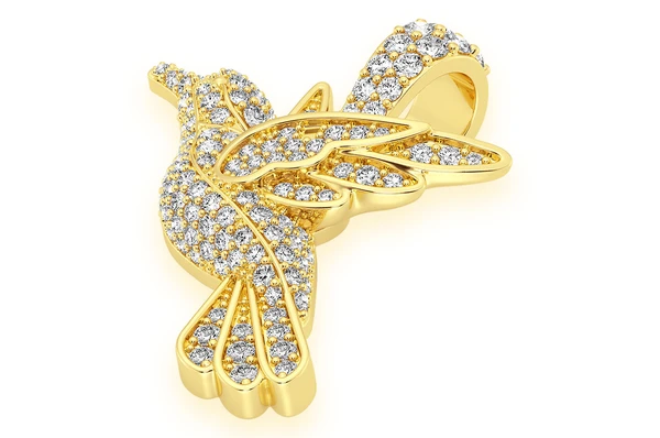 0.65CTW Diamond Humming Bird Pendant  customdiamjewel   