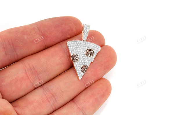 1.70CTW Hip Hop Pizza Slice Pendant  customdiamjewel   