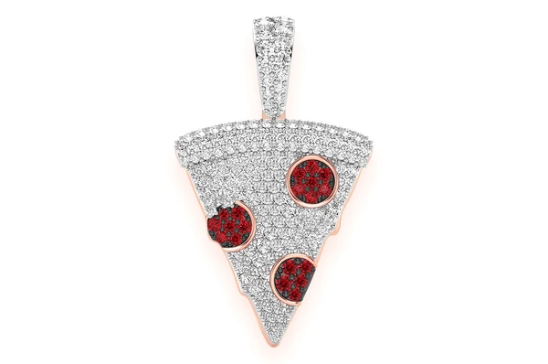 1.70CTW Hip Hop Pizza Slice Pendant  customdiamjewel   