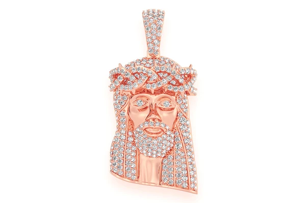 1.50CTW Diamond Jesus Pendant  customdiamjewel   