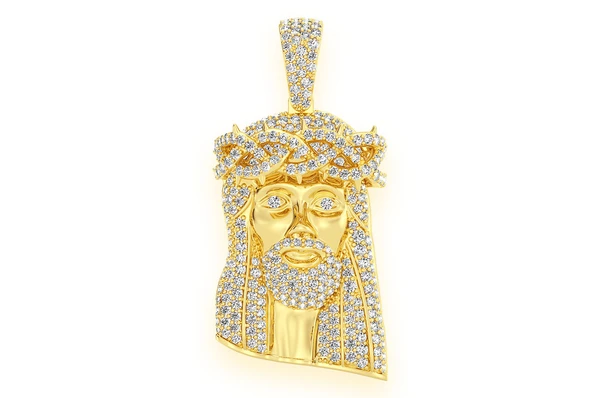 1.50CTW Diamond Jesus Pendant  customdiamjewel   