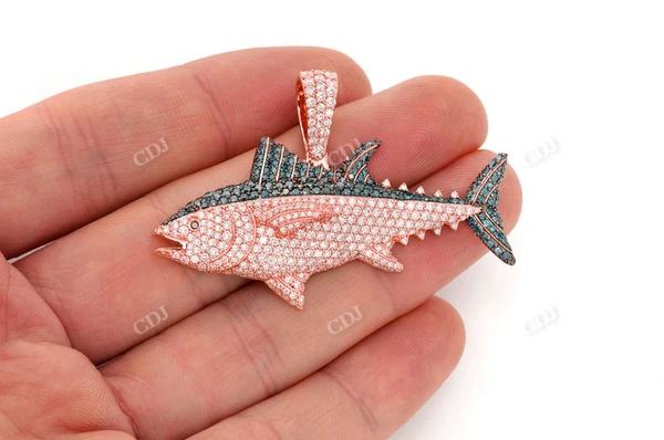 4.50CTW Hip Hop Bluefin Tuna Pendant  customdiamjewel   