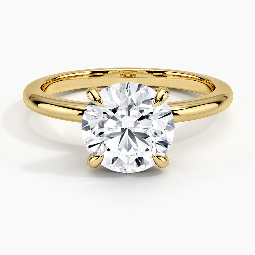 2.00CT Lab Grown Diamond Elegant Solitaire Engagement Ring  customdiamjewel Sterling Silver Yellow Gold VVS-EF