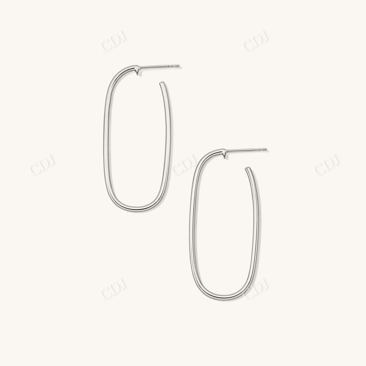 Paperclip Big Sized Handmade Earrings  customdiamjewel   