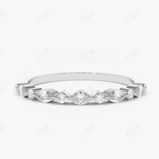 0.28 CTW Multi Shape Lab Grow Diamond Wedding Band  customdiamjewel 10KT White Gold VVS-EF