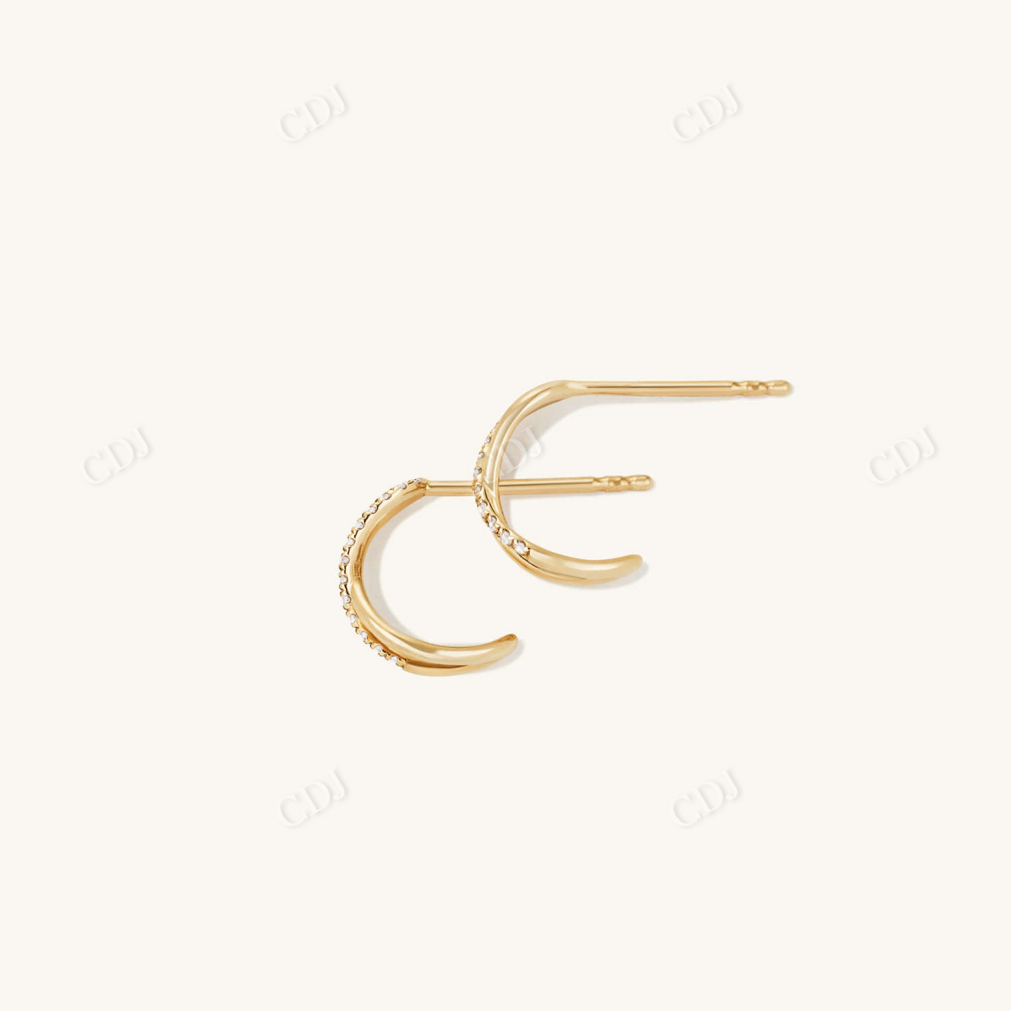 0.08CT X Lab Grown Diamond Hoop Earrings  customdiamjewel   