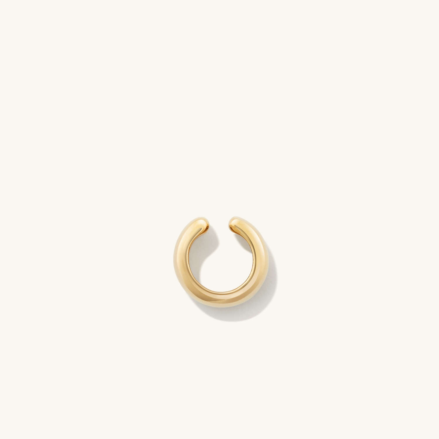 18K Solid Gold Marshmallow Shape Cuff Earrings  customdiamjewel   