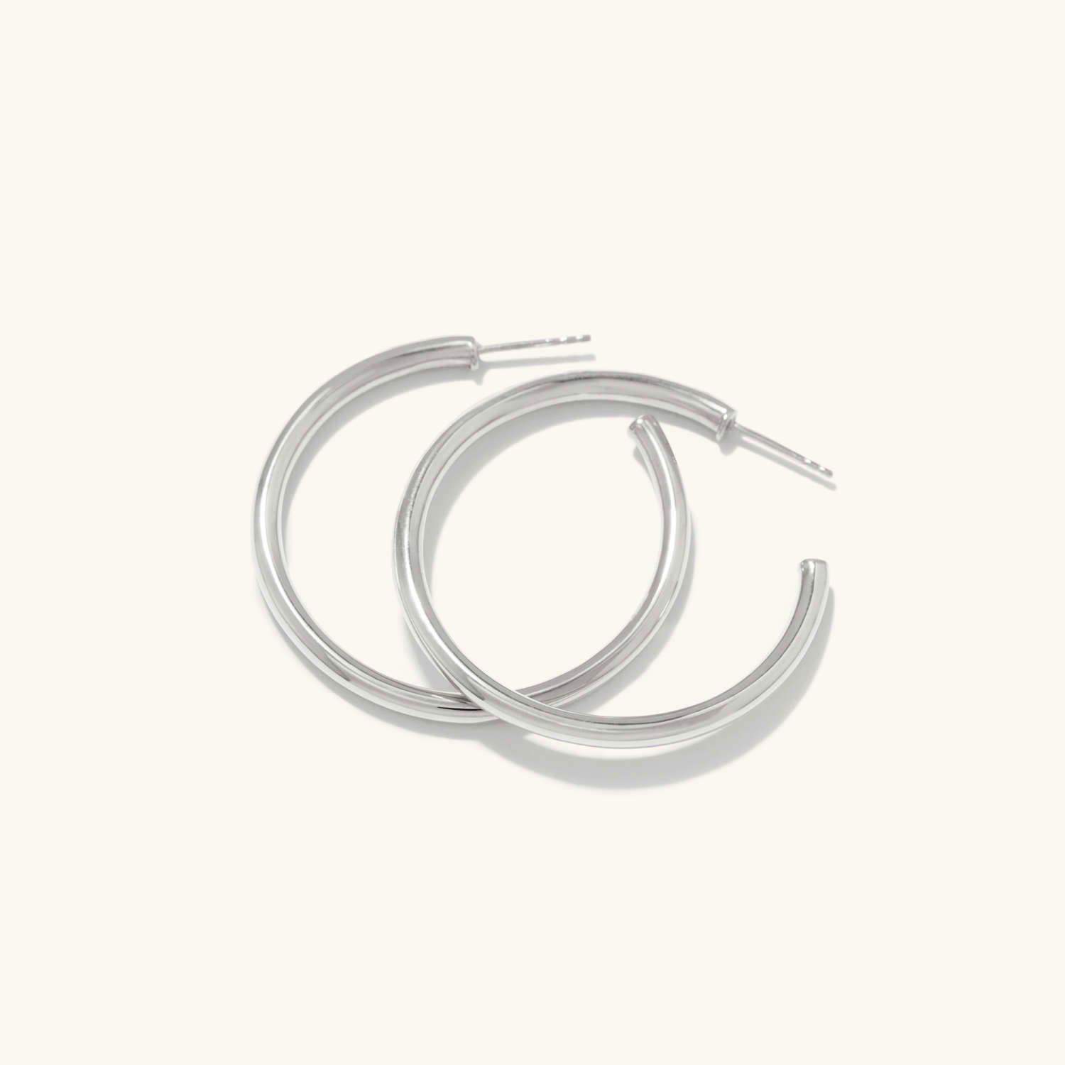 Round Shape Tube 14K Solid Gold Hoop Earring  customdiamjewel   