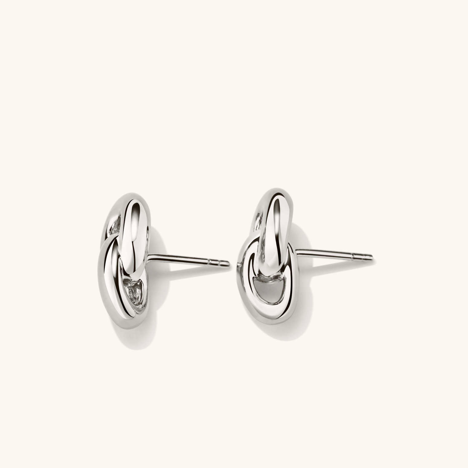 Linked Thick 14K Solid Gold Stud Earring  customdiamjewel   