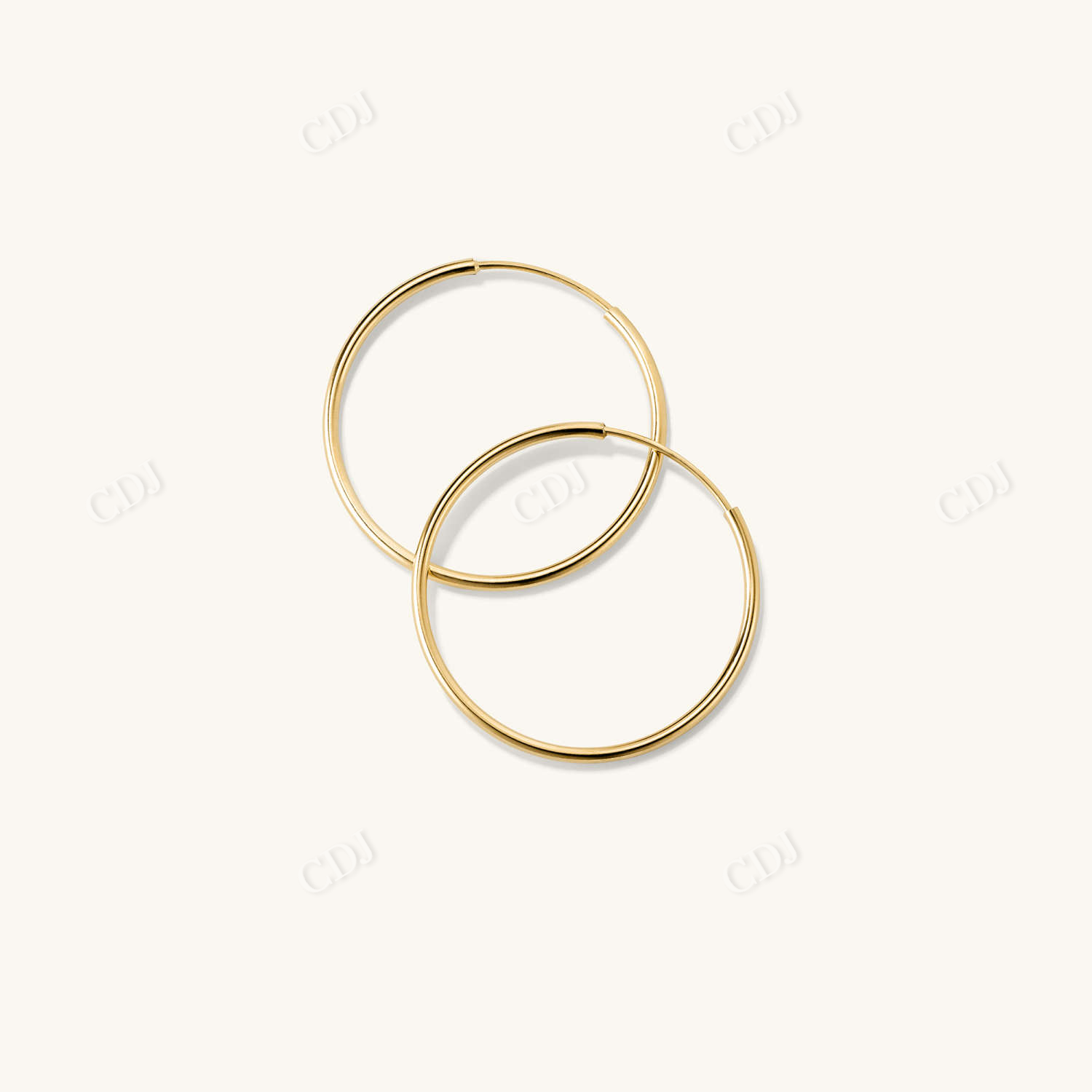 Unique Natural Diamond 14K Gold Oversized Thin Hoops  customdiamjewel   