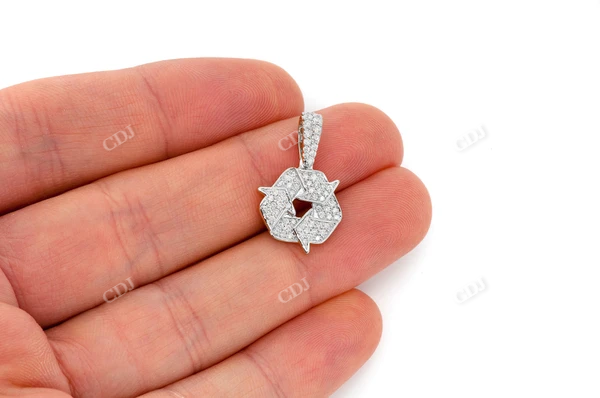 0.55CTW Recycle Symbol Pendant  customdiamjewel   