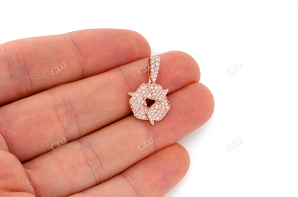 0.55CTW Recycle Symbol Pendant  customdiamjewel   