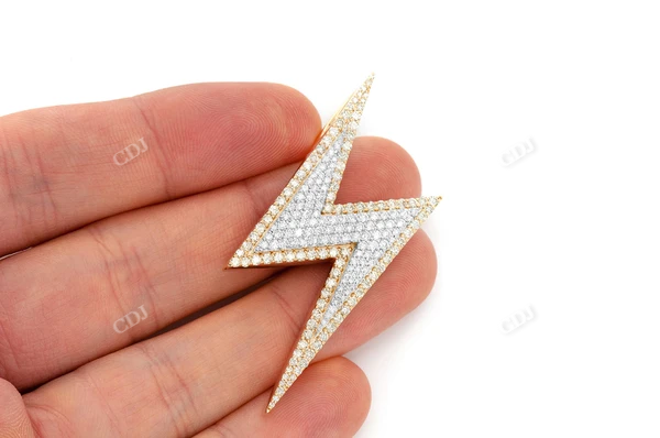 2.75CTW Lightning Bolt Pendant  customdiamjewel   