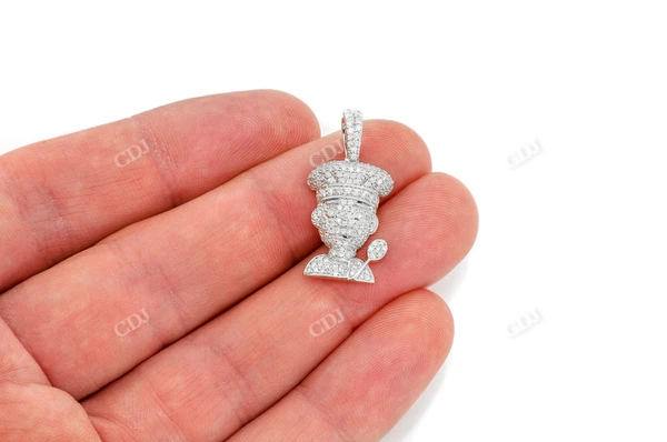 0.85CTW Diamond Chef Emoji Pendant  customdiamjewel   