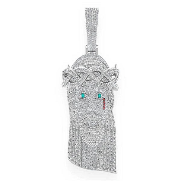 Extra Large Diamond Jesus of Nazareth Pendant  customdiamjewel   