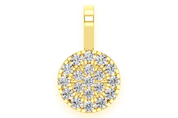 Two Tier Halo Diamond Pendant  customdiamjewel   