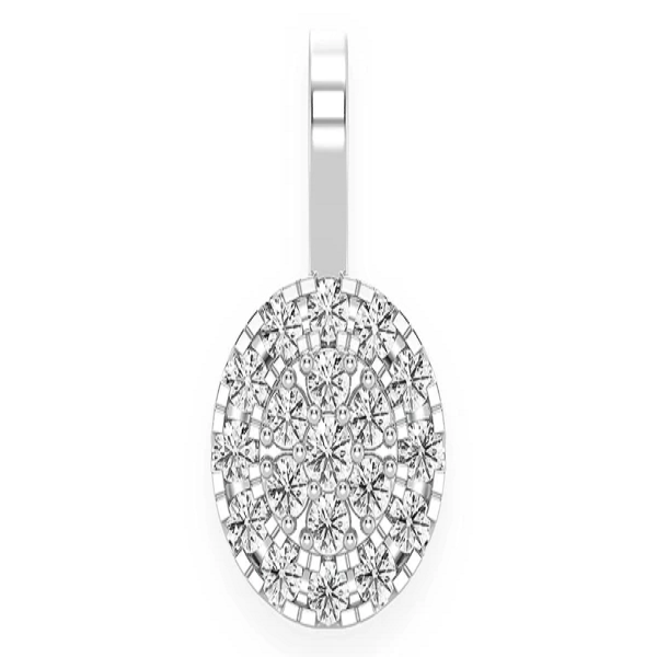 Two Tier Halo Diamond Pendant  customdiamjewel   