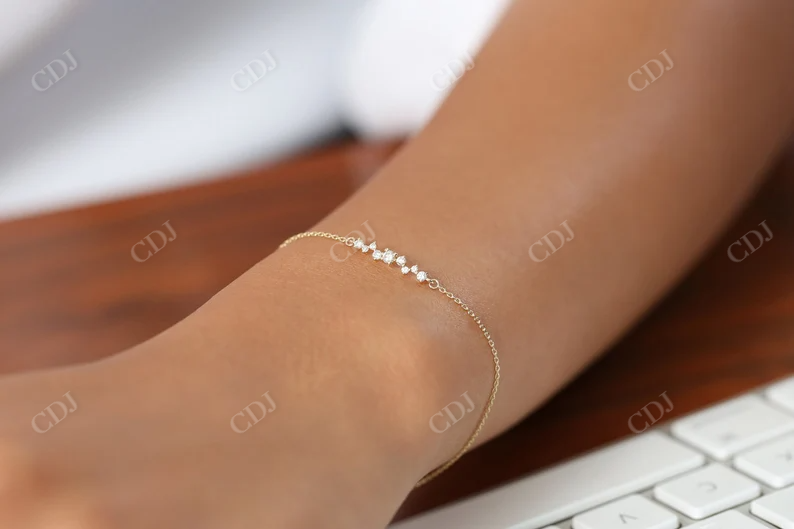 14K Solid Gold Multi Stone Natural Diamond Bracelet  customdiamjewel   