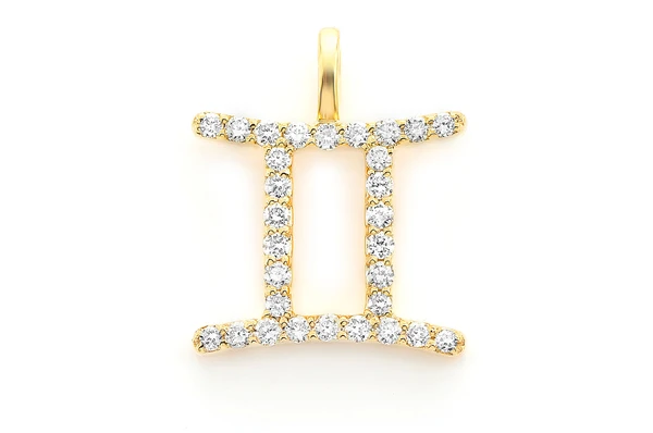 0.10CTW Gemini Zodiac Diamond Pendant  customdiamjewel   