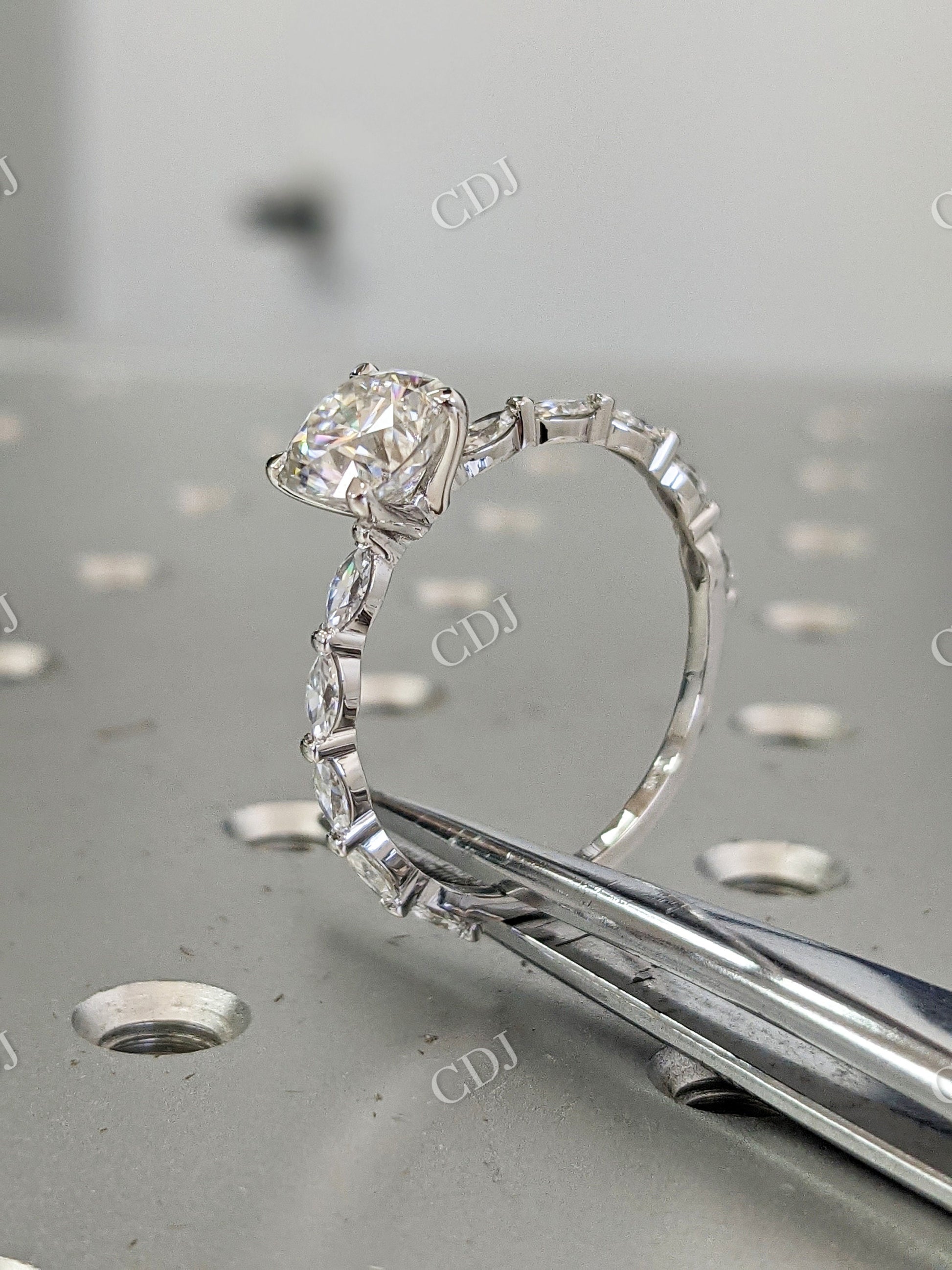 2 Carat Cushion Cut Moissanite engagement Ring  customdiamjewel   