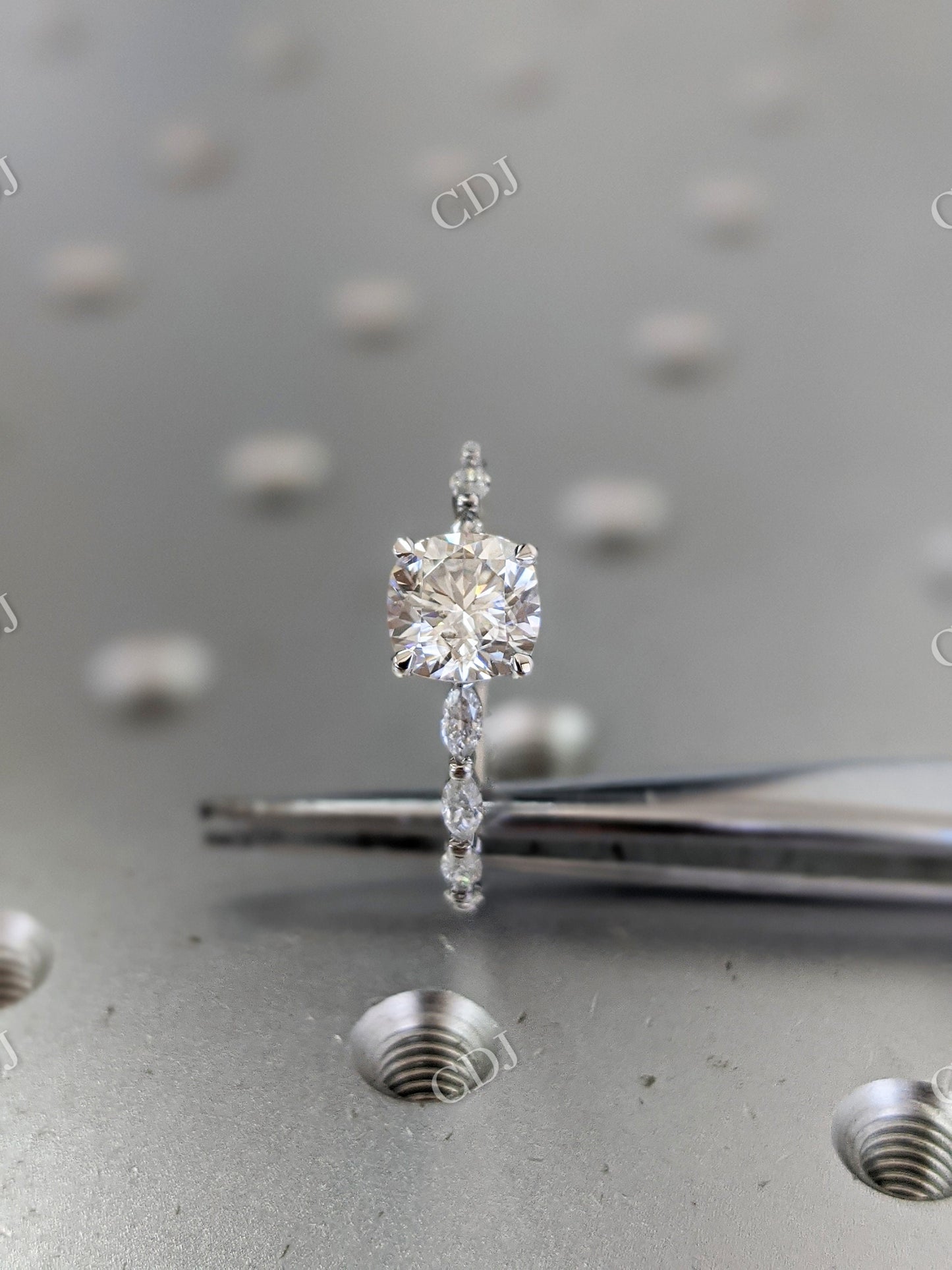 2 Carat Cushion Cut Moissanite engagement Ring  customdiamjewel   