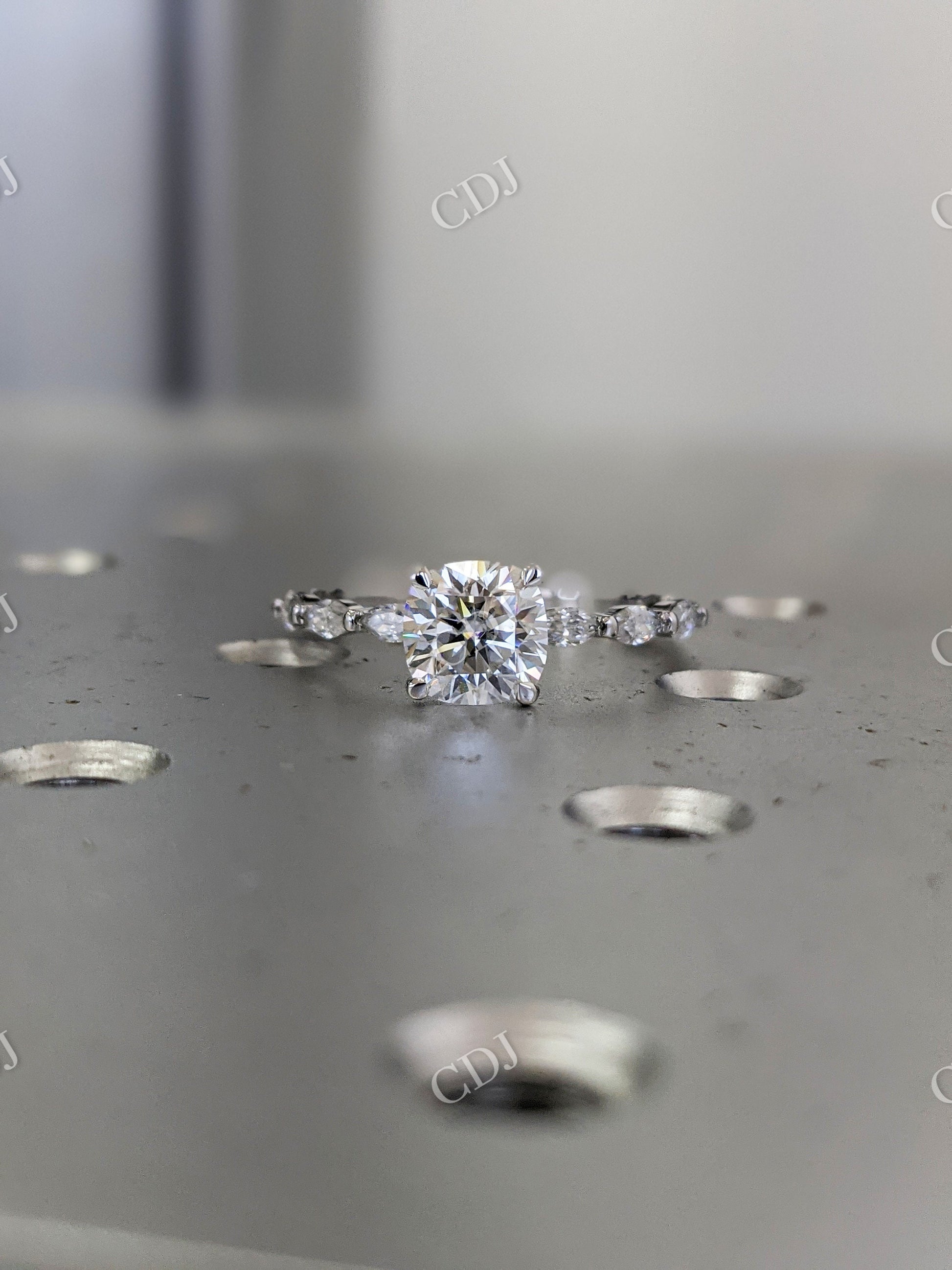 2 Carat Cushion Cut Moissanite engagement Ring  customdiamjewel   