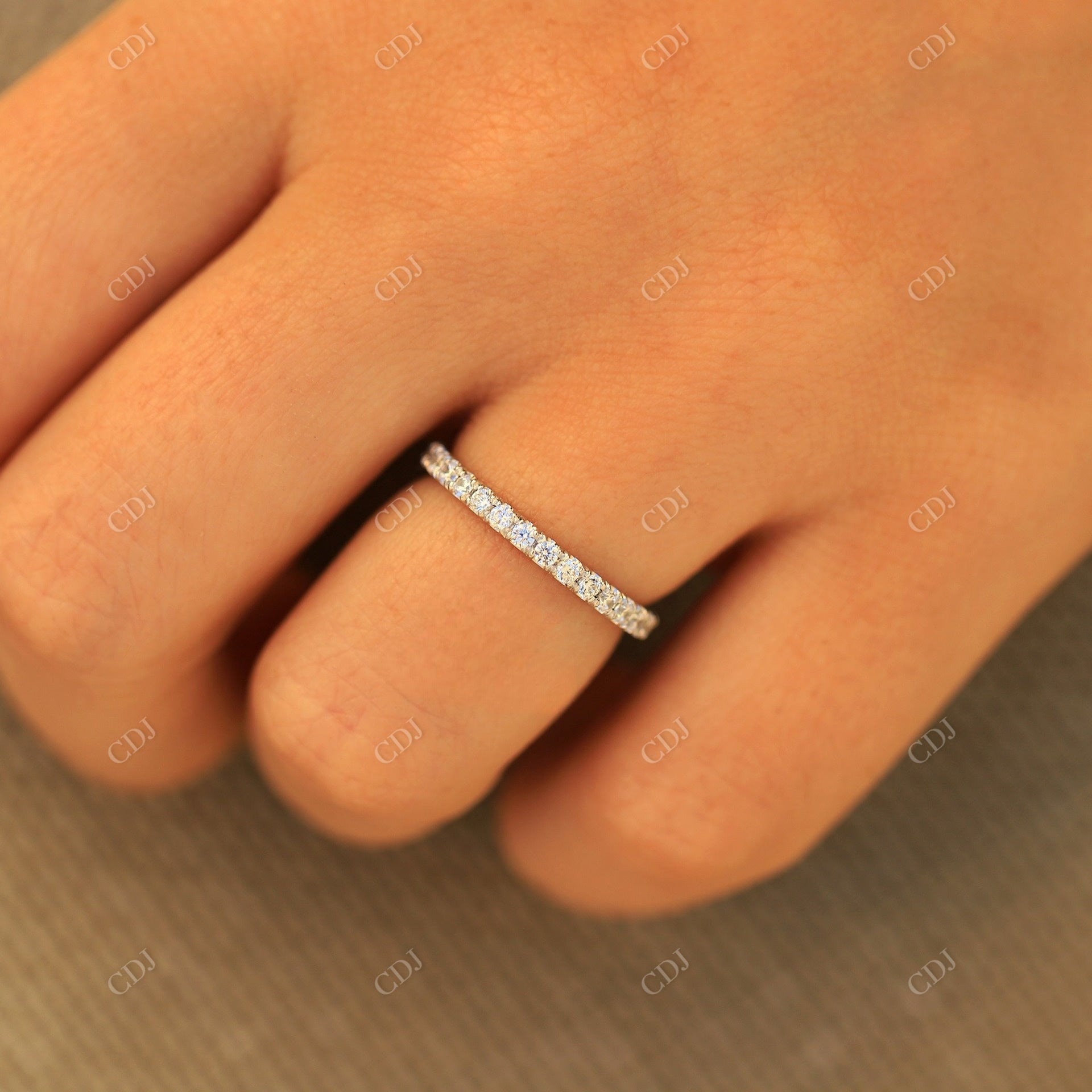 0.50CTW Half Eternity CVD Diamond Wedding Band  customdiamjewel   