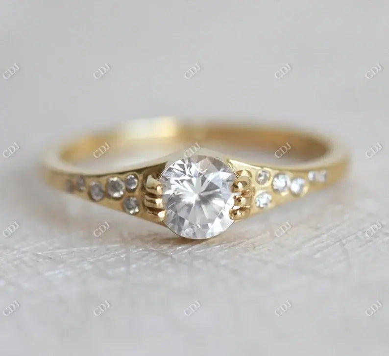 0.50CT Round Cut Solitaire Moissanite Ring  customdiamjewel   