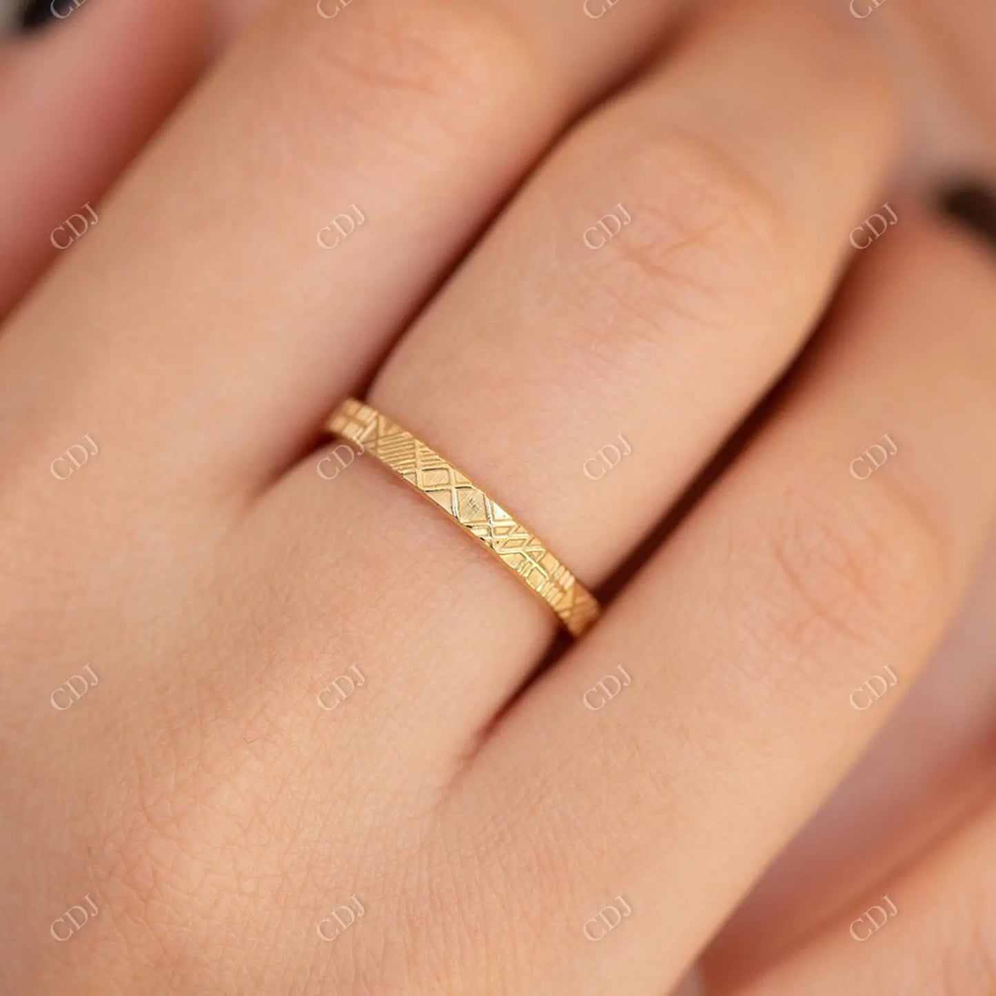 Unique Geometric Texture Wedding Band  customdiamjewel   