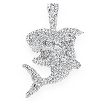 2.60CTW Shark Hip Hop Pendant  customdiamjewel   