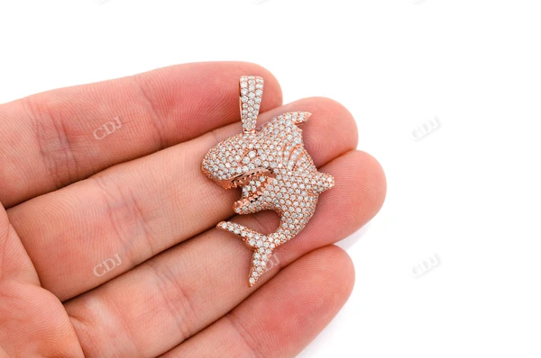 2.60CTW Shark Hip Hop Pendant  customdiamjewel   