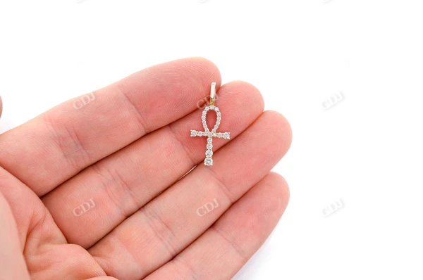 0.25CTW Mini Graduated Ankh Pendant  customdiamjewel   