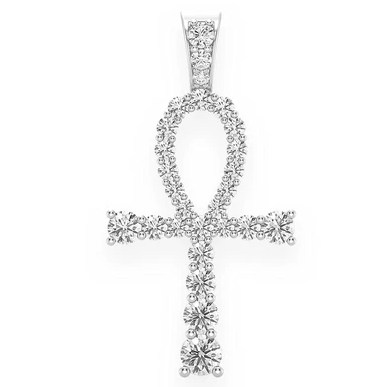 0.25CTW Mini Graduated Ankh Pendant  customdiamjewel   