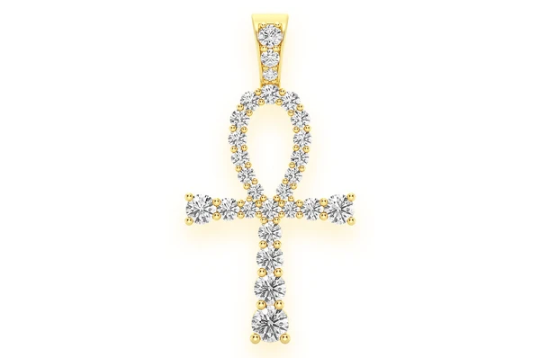 0.25CTW Mini Graduated Ankh Pendant  customdiamjewel   