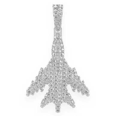 1.25CTW Hip Hop Diamond Jet Pendant  customdiamjewel   