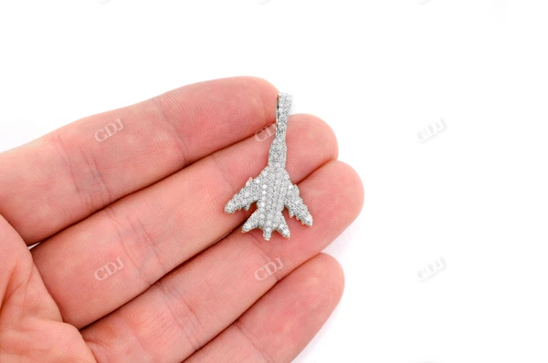 1.25CTW Hip Hop Diamond Jet Pendant  customdiamjewel   