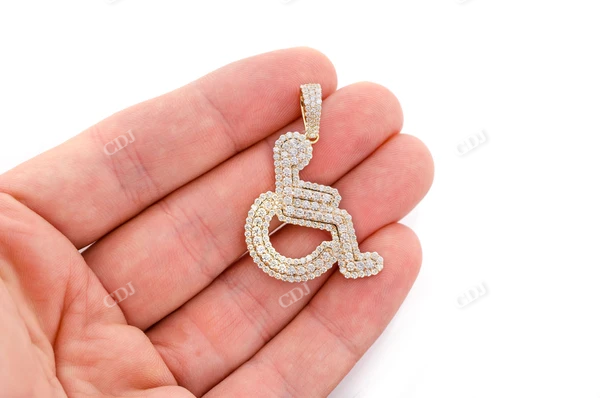 2.60CTW Large Layered Wheelchair Hip Hop Pendant  customdiamjewel   