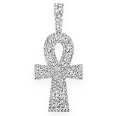 2.10CTW Double Layer Ankh Pendant  customdiamjewel   