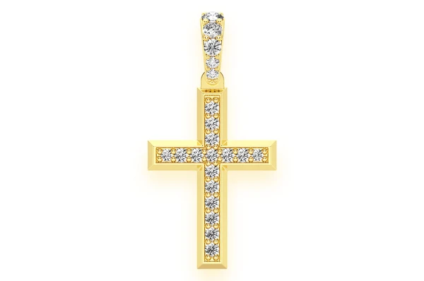 0.33CTW One Row Angled Cross Pendant  customdiamjewel   