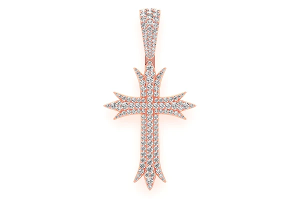 3.75CTW Large Deco Cross Pendant  customdiamjewel   