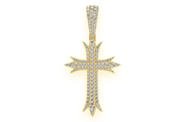 3.75CTW Large Deco Cross Pendant  customdiamjewel   