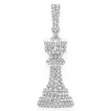 0.75CTW Queen Chess Piece Hip Hop Pendant  customdiamjewel   